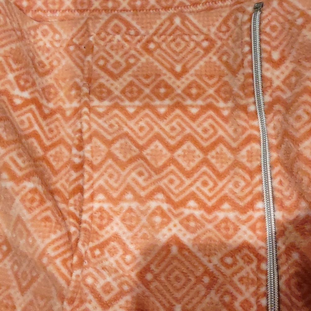Fleece Vest, Blair Orange Dark Geometric Vest - Picture 6 of 6